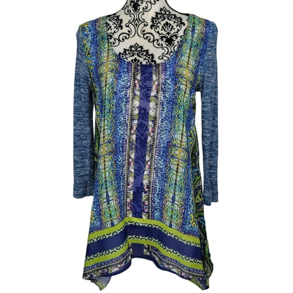 Poeme Citron Santa Monica Chiffon Knit Top - Picture 1 of 5